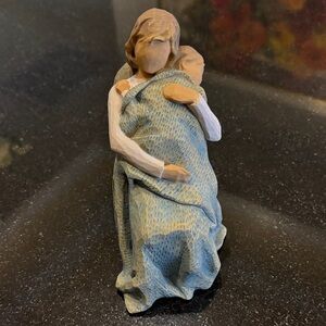 Willow Tree The Quilt Figurine with Blue and Tan Accents